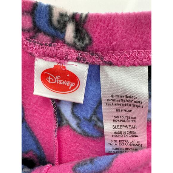 Disney Pants Women XL Pink Eeyore Winnie The Pooh Drawstring Pajama PJs - Picture 5 of 7